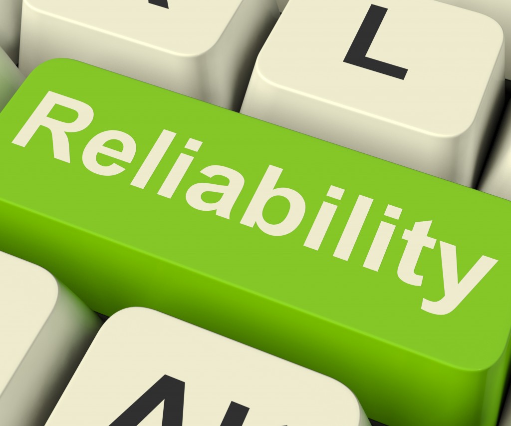 Reliability Computer Key Shows Certain Dependable Confidence