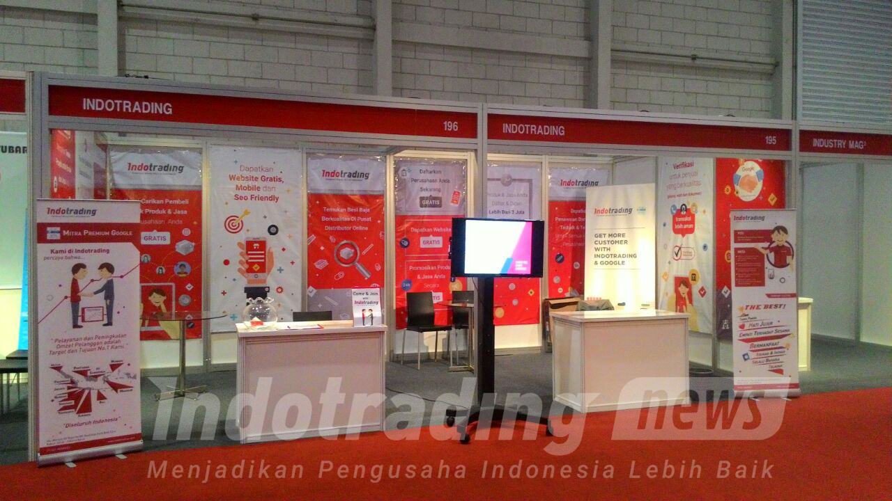 Foto: Booth indotrading.com di Steel Indonesia Expo 2016/Dok: indotrading.com