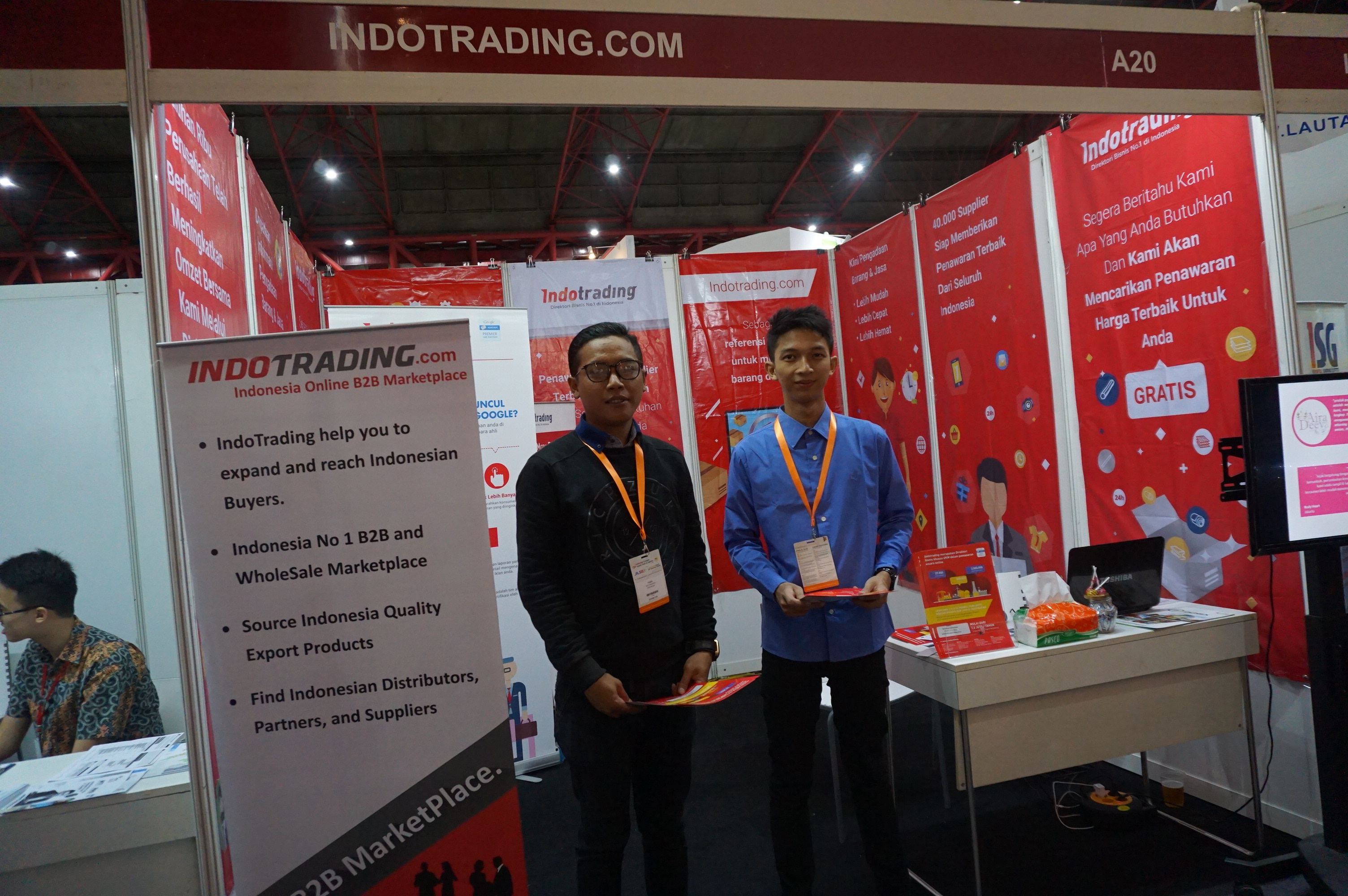 Foto: Ilustrasi booth indotrading.com di ITSCL 2016 dan JILSE 2016/Dok: indotrading.com