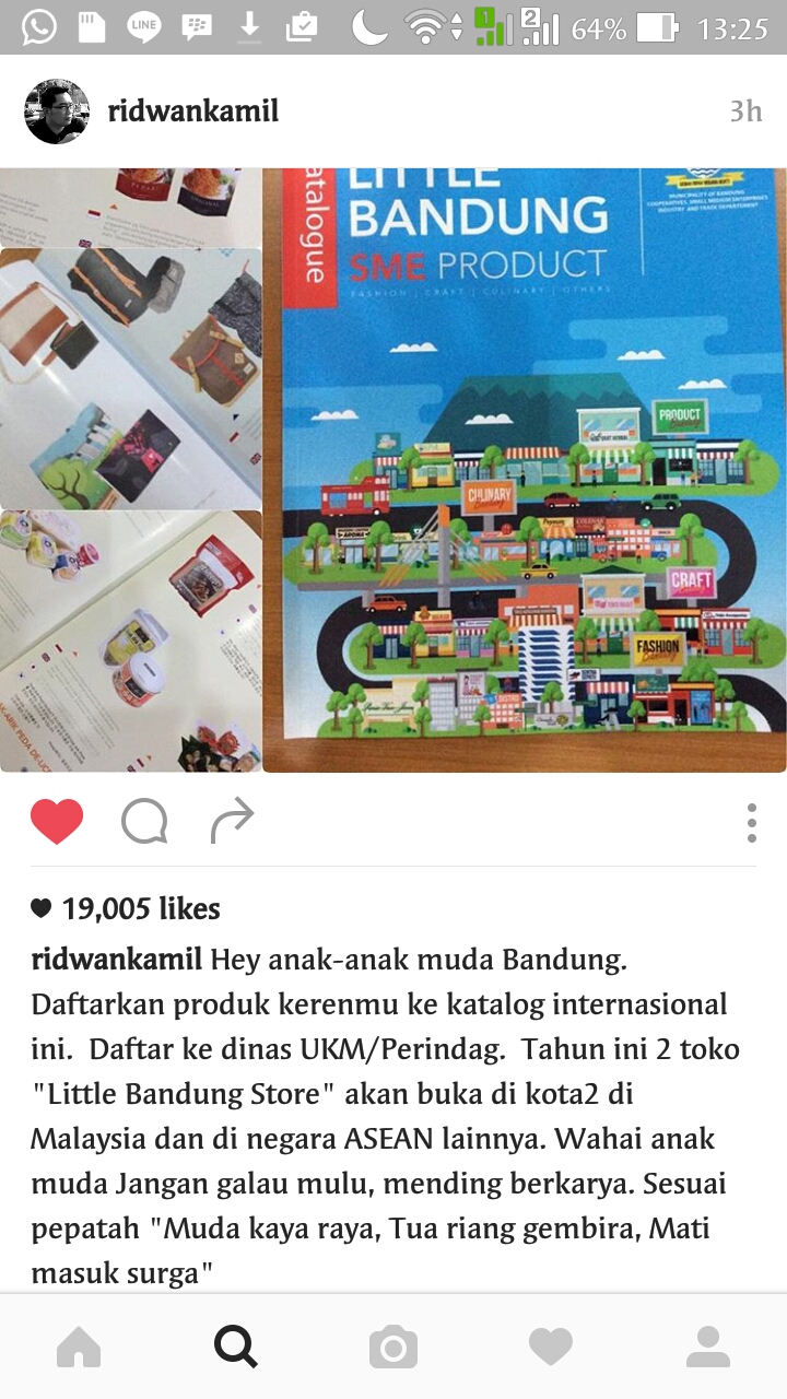 Screenshot Instagram Ridwan Kamil