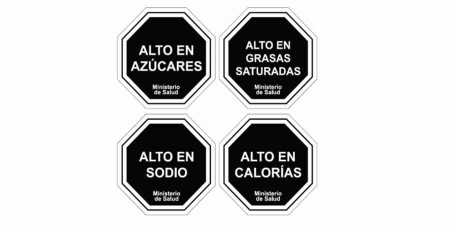 Simbol Pemberian Kandungan Nutrisi/ Dok: Kementerian Kesehatan Chile