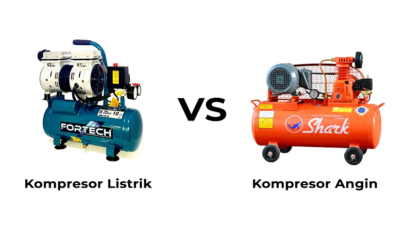perbedaan kompresor listrik dan angin
