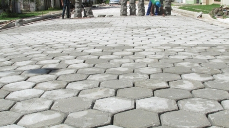 paving block hunian hexagon