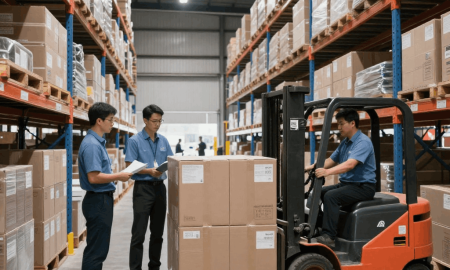 aktivitas supplier di gudang industri Indonesia dengan proses distribusi barang B2B